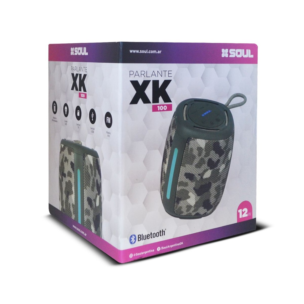 PARLANTE SOUL PLT-XK100CA CAMO 12w