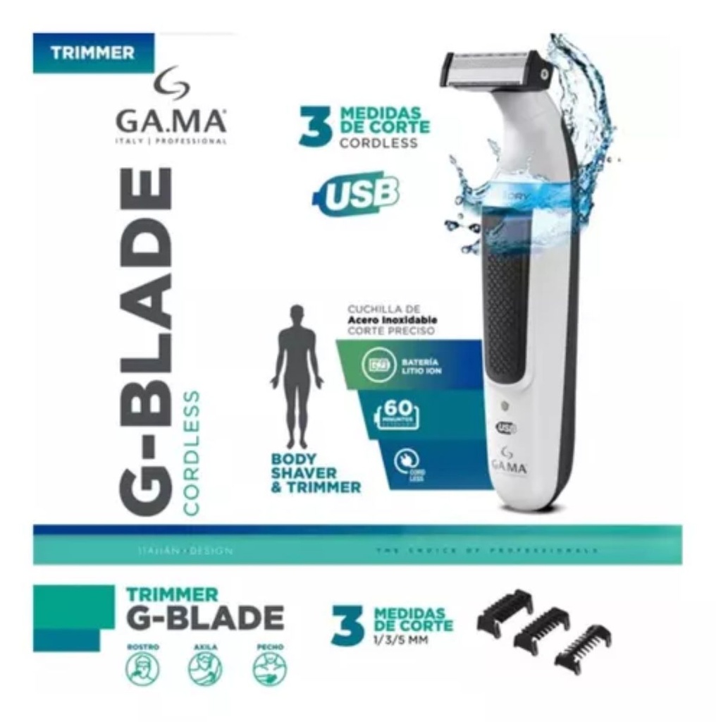 TRIMMER GAMA GBLADE 3 PEINES PARA EL CUERPO