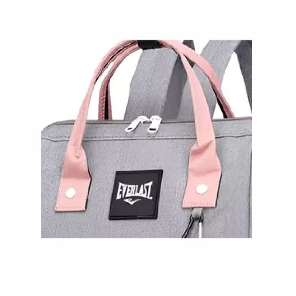 MOCHILA EVERLAST 22332 GRIS/ROSA