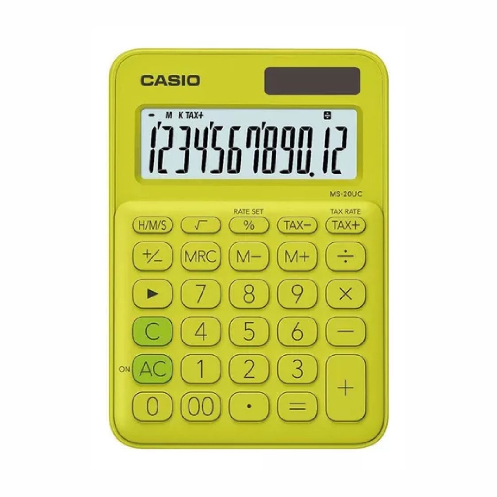 CALCULADORA CASIO MS-20UC YG AMARILLO