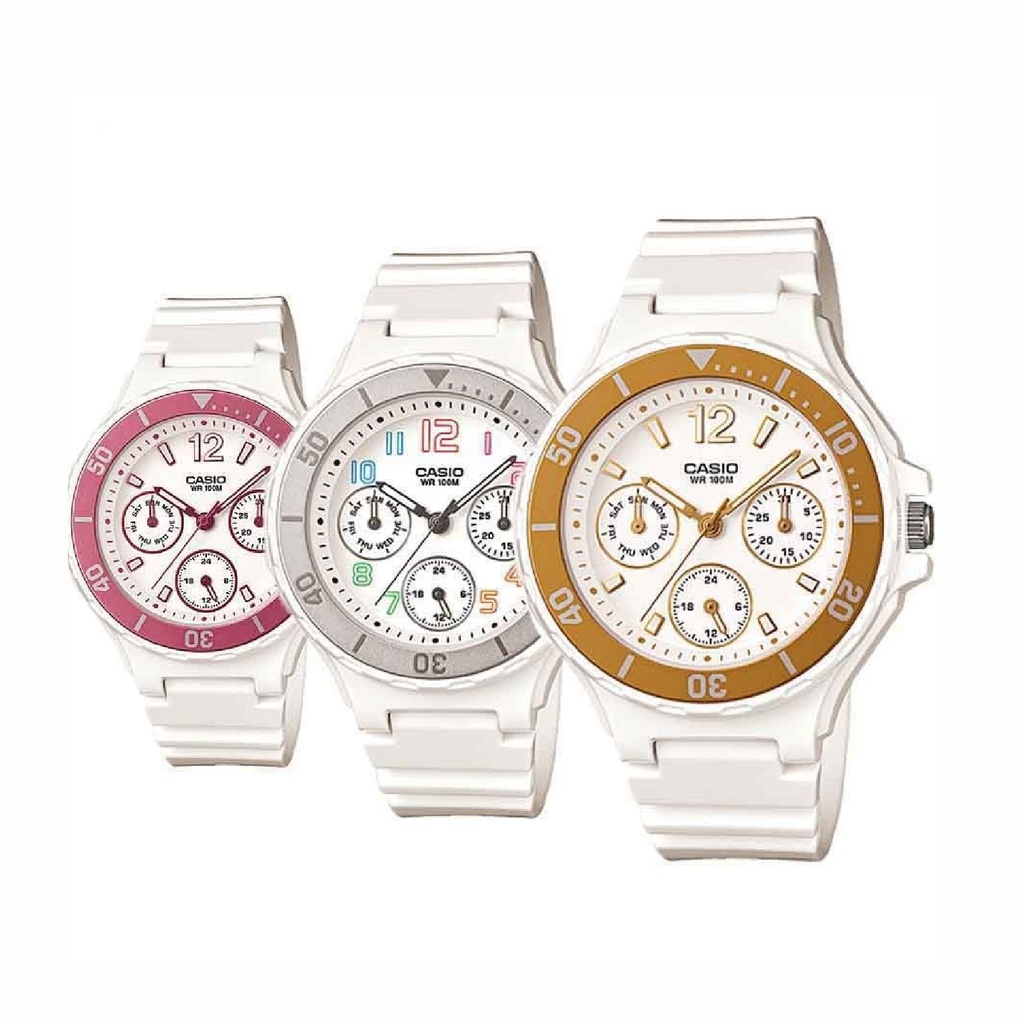 RELOJ CASIO LRW-250H BLANCO Y DORADO