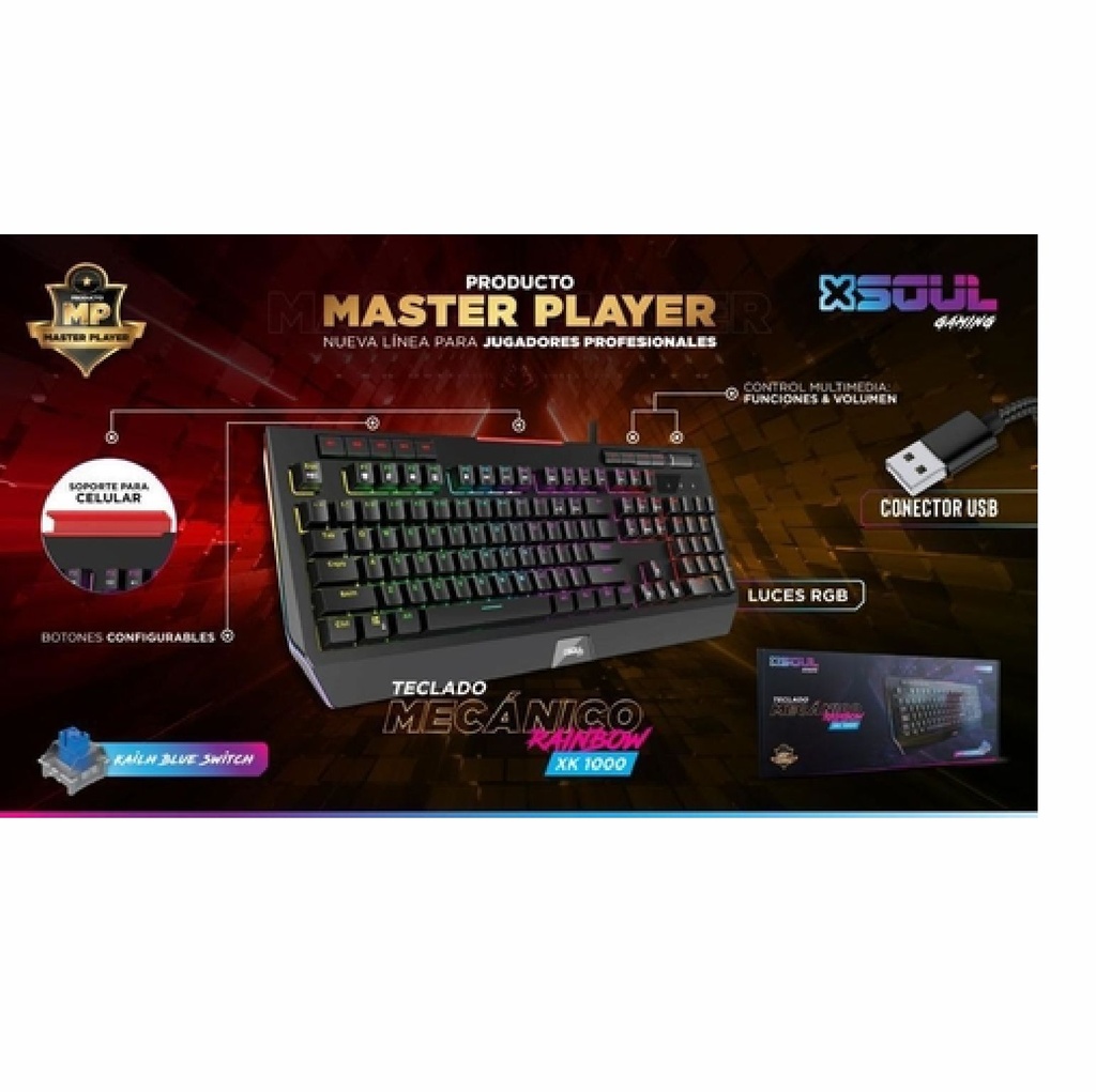 TECLADO GAMER SOUL XK 1000 MASTER PLAYER