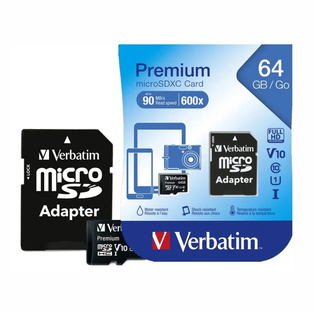 MICRO SD VERBATIM 44084 SDXC 64GB C10