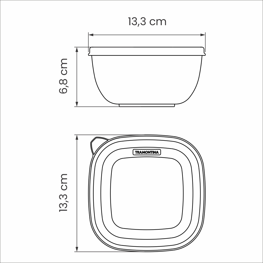 CONTENEDOR TRAMONTINA 25099/987 MIX COLOR 600ML 264PZS