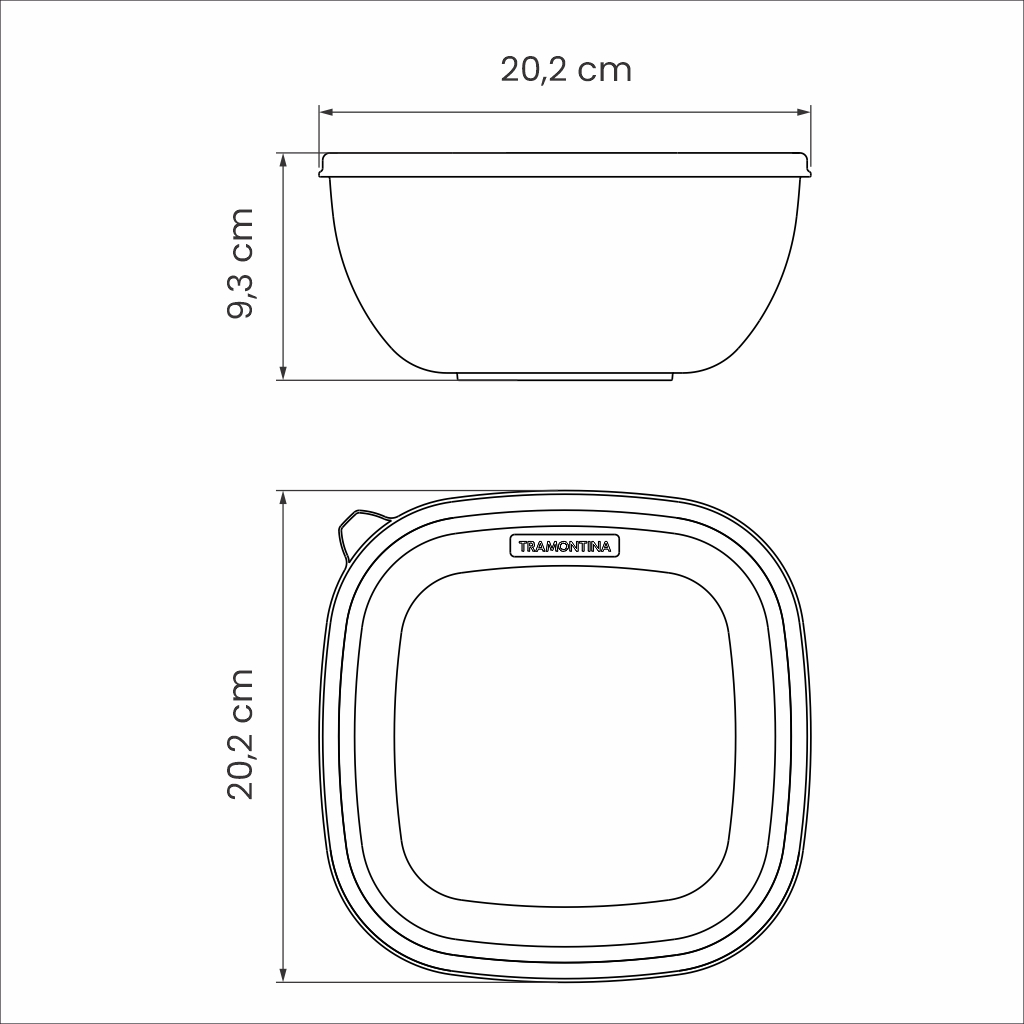 CONTENEDOR TRAMONTINA 25099/988 MIX COLOR 2L 128PZS