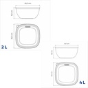 CONTENEDORES TRAMONTINA 25099/084 MIX COLOR 2PZS