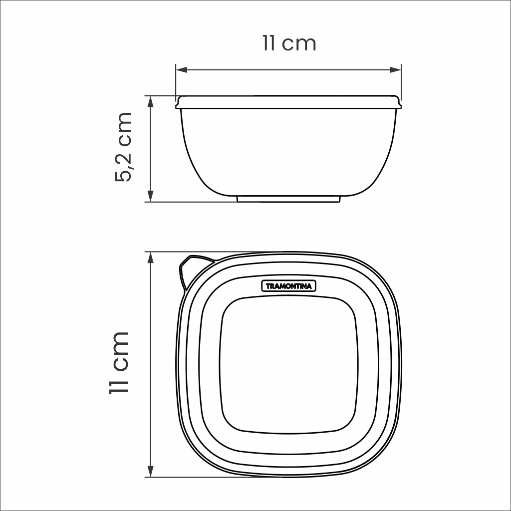 CONTENEDOR TRAMONTINA 25099/986 MIX COLOR 300ML 330PZS