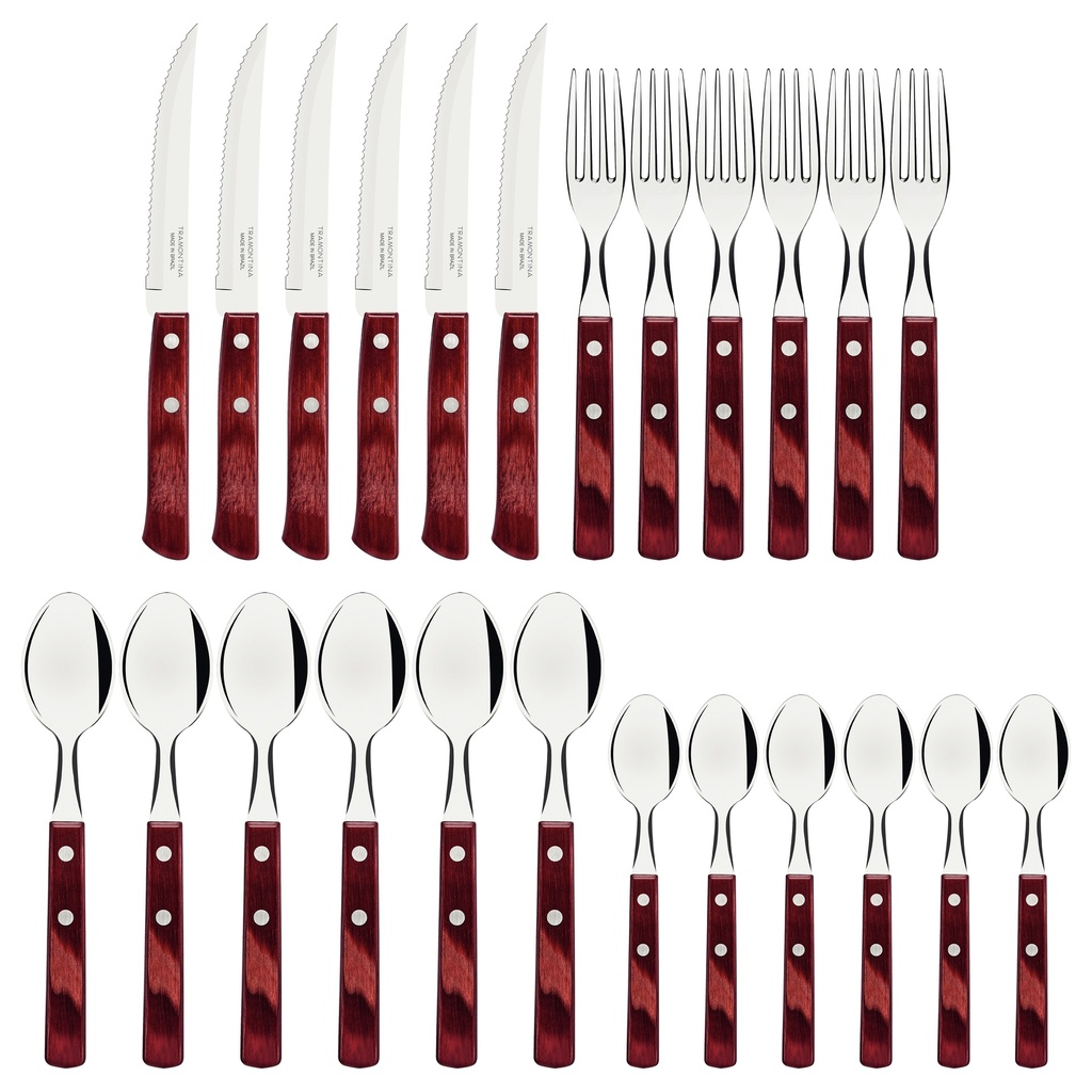 JUEGO CUBIERTOS TRAMONTINA 21199/705 POLYWOOD 24PZS