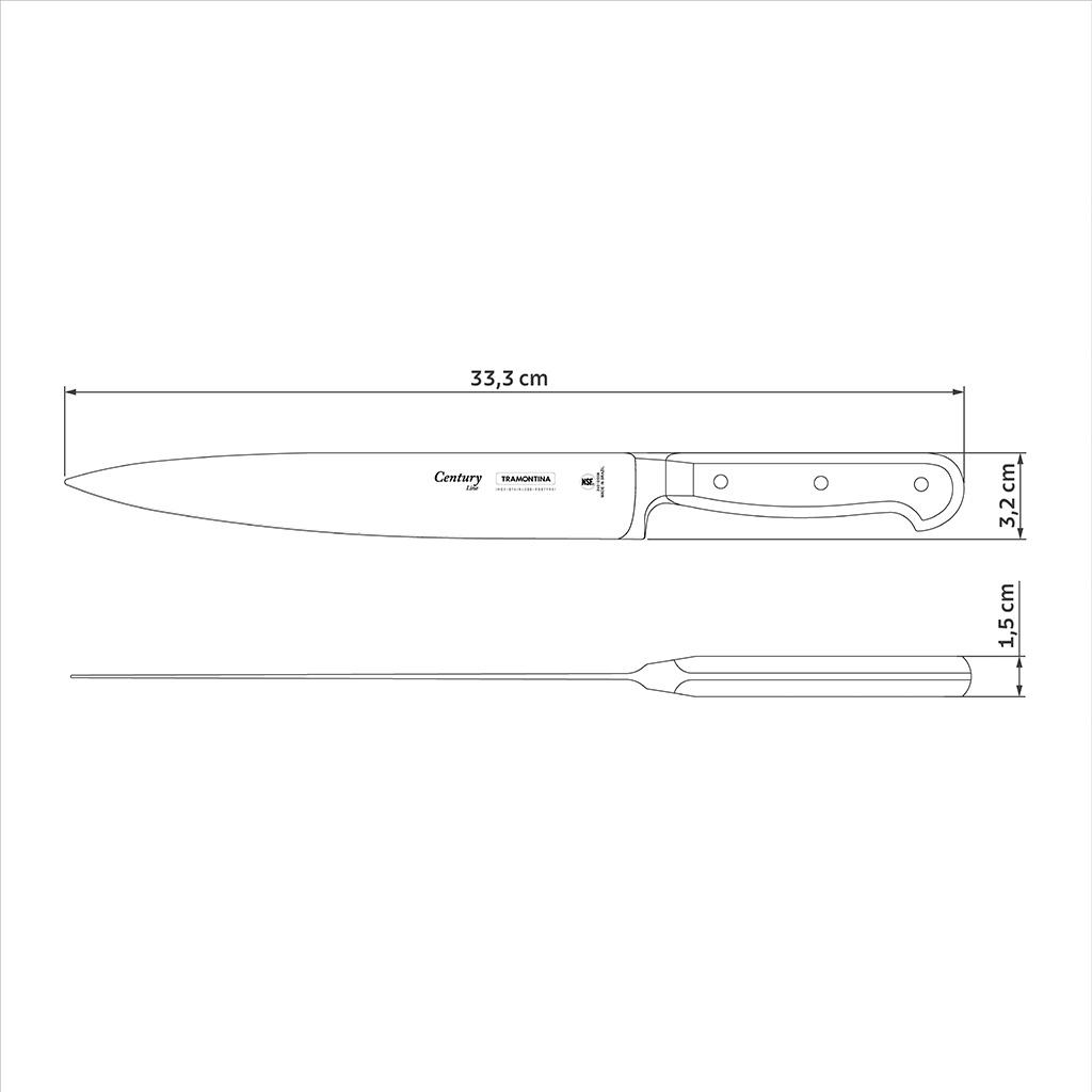 CUCHILLO DE COCINA TRAMONTINA 24010/008 CENTURY 8" 12 PZS