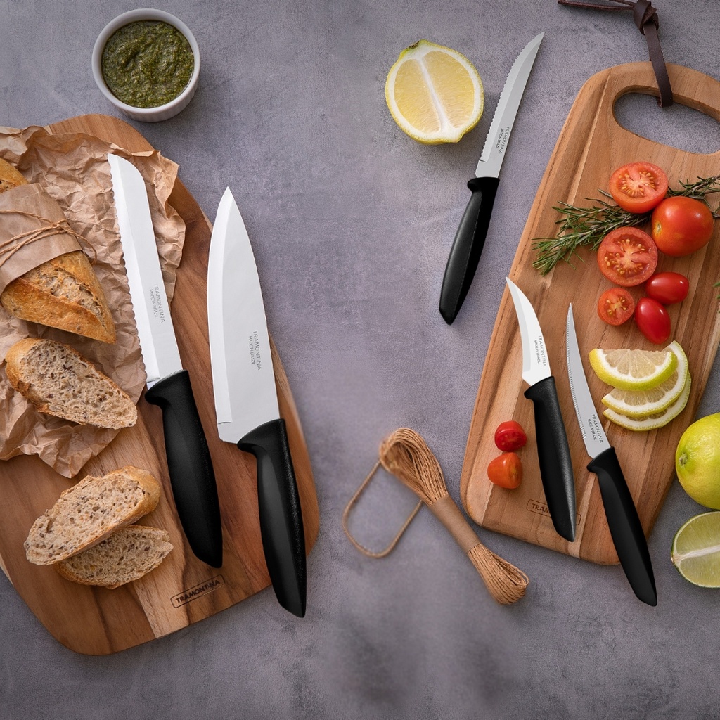 JUEGO DE CUCHILLOS TRAMONTINA 23498/050 PLENUS 9 PZS