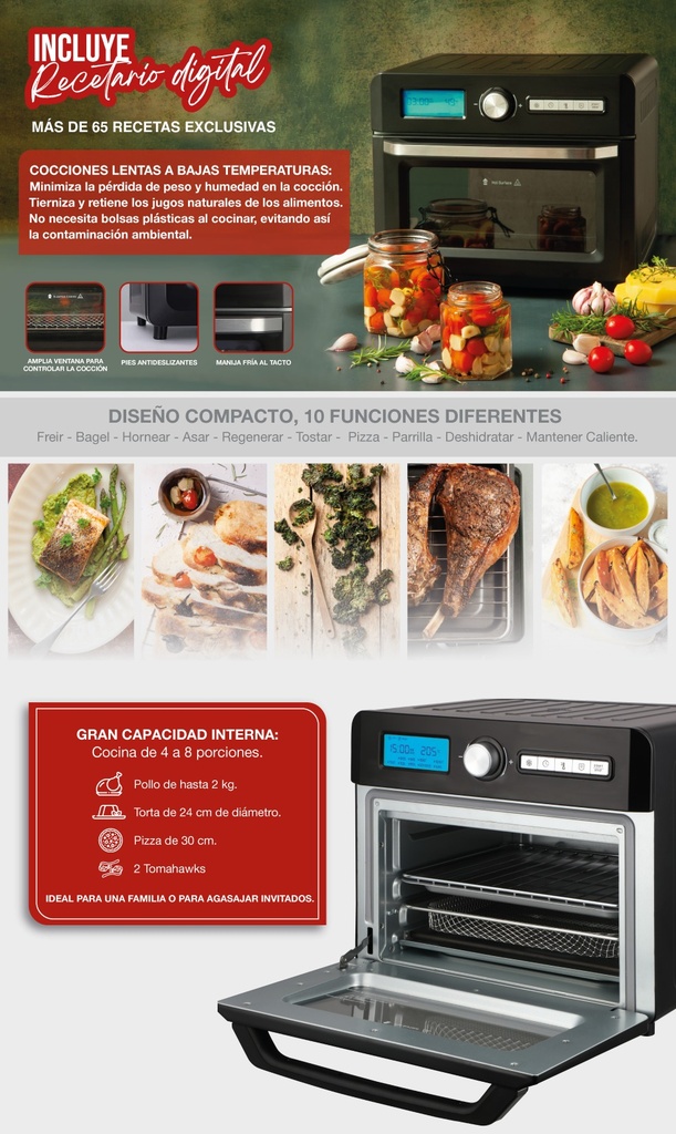 HORNO ELECTRICO PEABODY PE-HDM15N 1550W