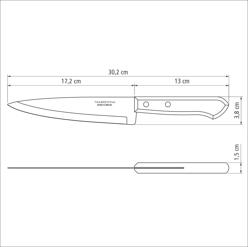CUCHILLO TRAMONTINA 22902/107 DYNAMIC 7"