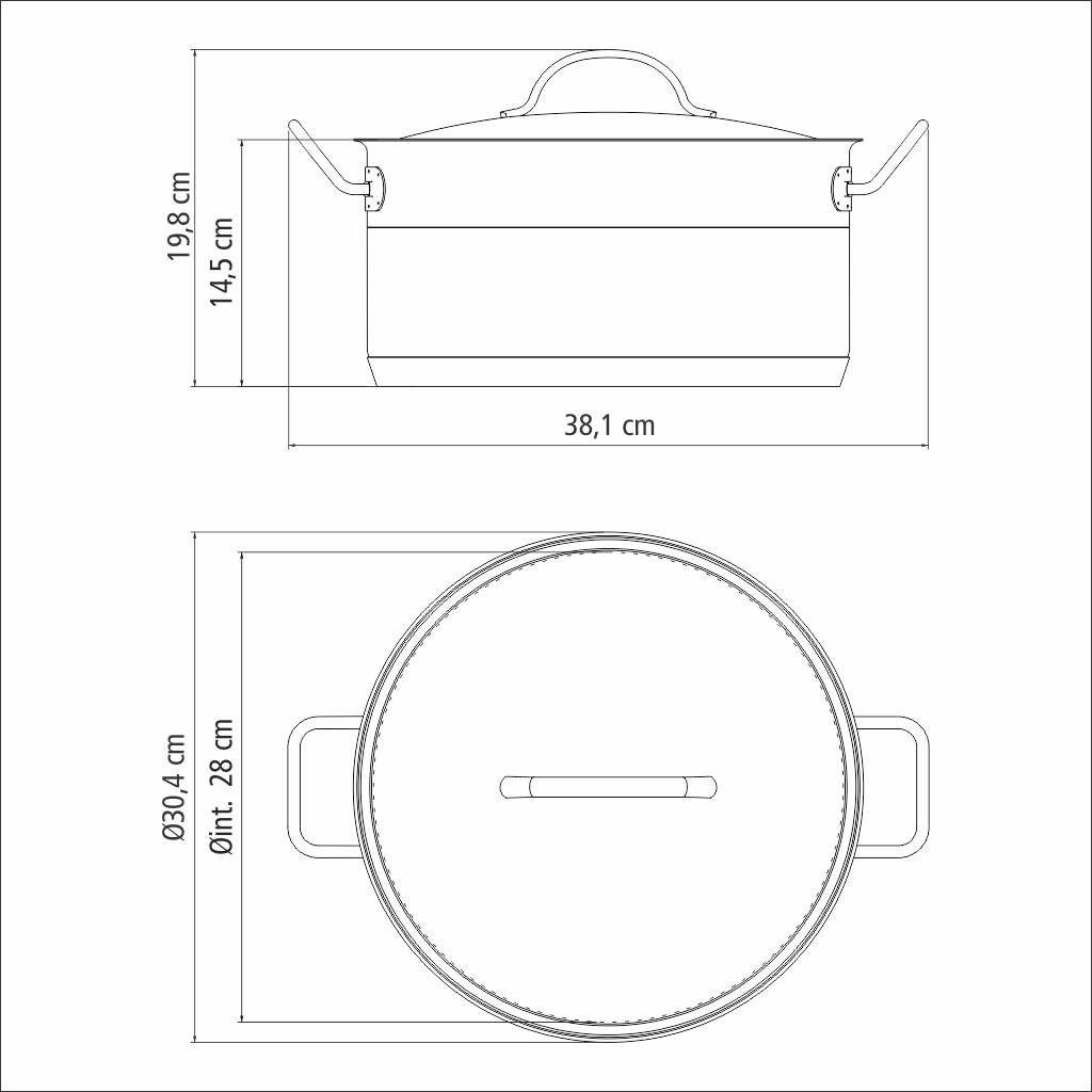 CACEROLA TRAMONTINA 62624/280 PROFESSIONAL 28CM