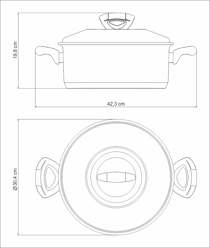 CACEROLA TRAMONTINA 62723/280 SOLAR 28CM