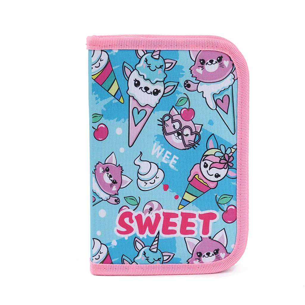 CARTUCHERA CON ÚTILES TRENDY 52589 DULCES ROSA