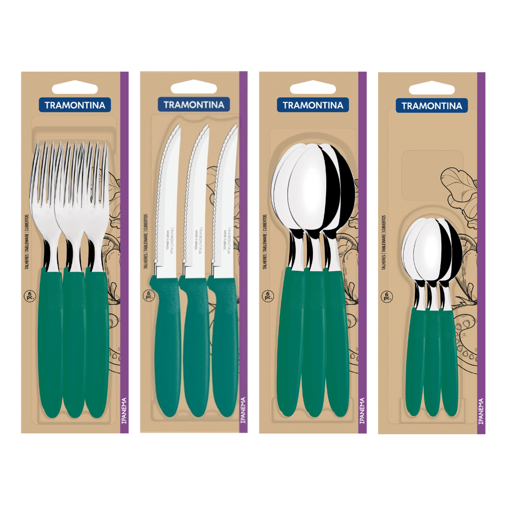 COMBO TRAMONTINA IPANEMA VERDE 24 PZS