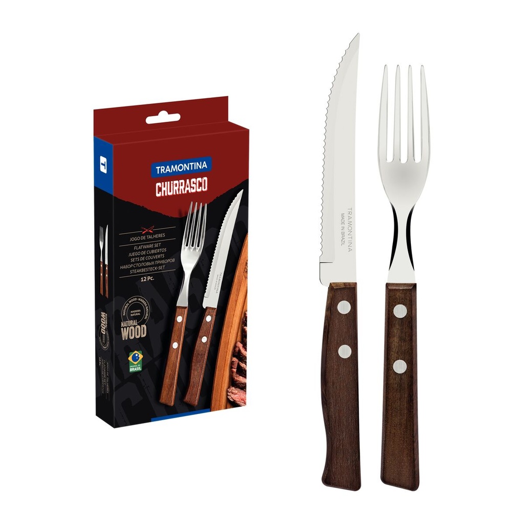 JUEGO PARA ASADO TRAMONTINA 22299/009 TRADICIONAL 12PZS
