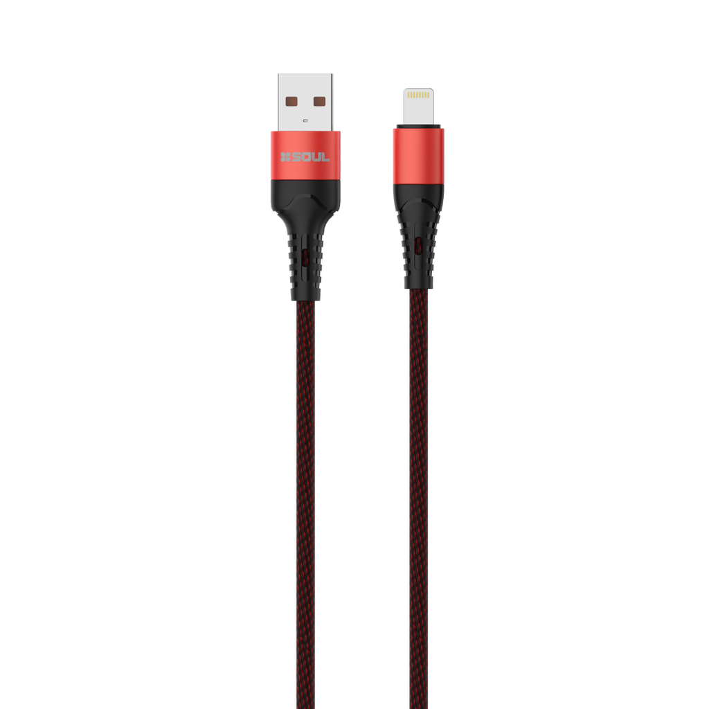 CABLE DE DATOS SOUL MALLADO USB-MALIRO USB-A / LIGHTNING 2.4A