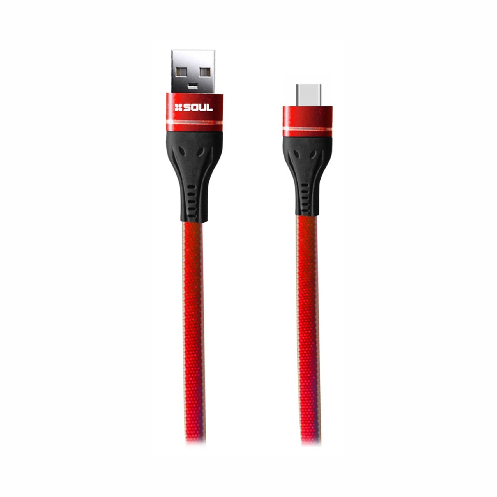 CABLE DE DATOS SOUL DENIM M.USB ROJO