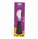 CUCHARA DE MESA TRAMONTINA 23163/300 NEW KOLOR 3PZS NEGRO