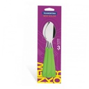 CUCHARA DE MESA TRAMONTINA 23163/320 NEW KOLOR 3PZS VERDE