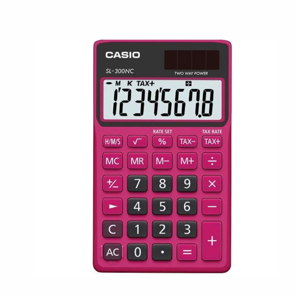 CALCULADORA CASIO SL-300NC ROJO/NEGRO