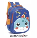 MOCHILA TRENDY 51841 AZUL MARINO/NARANJA