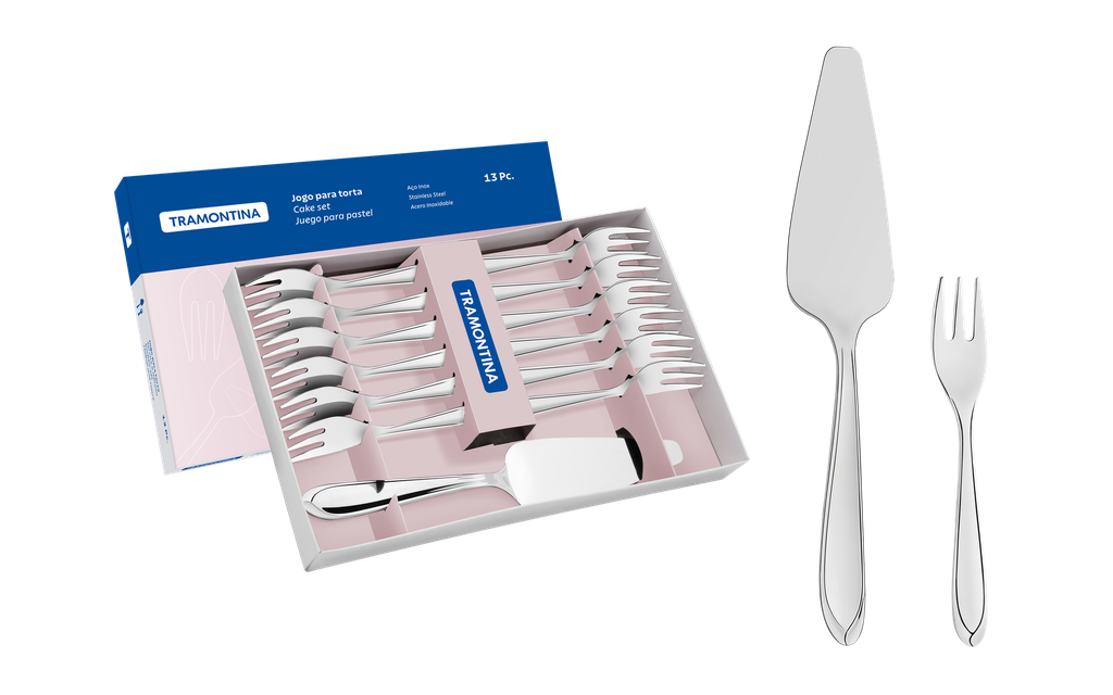 JUEGO P/POSTRE TRAMONTINA 66906/610 LAGUNA 13PZS