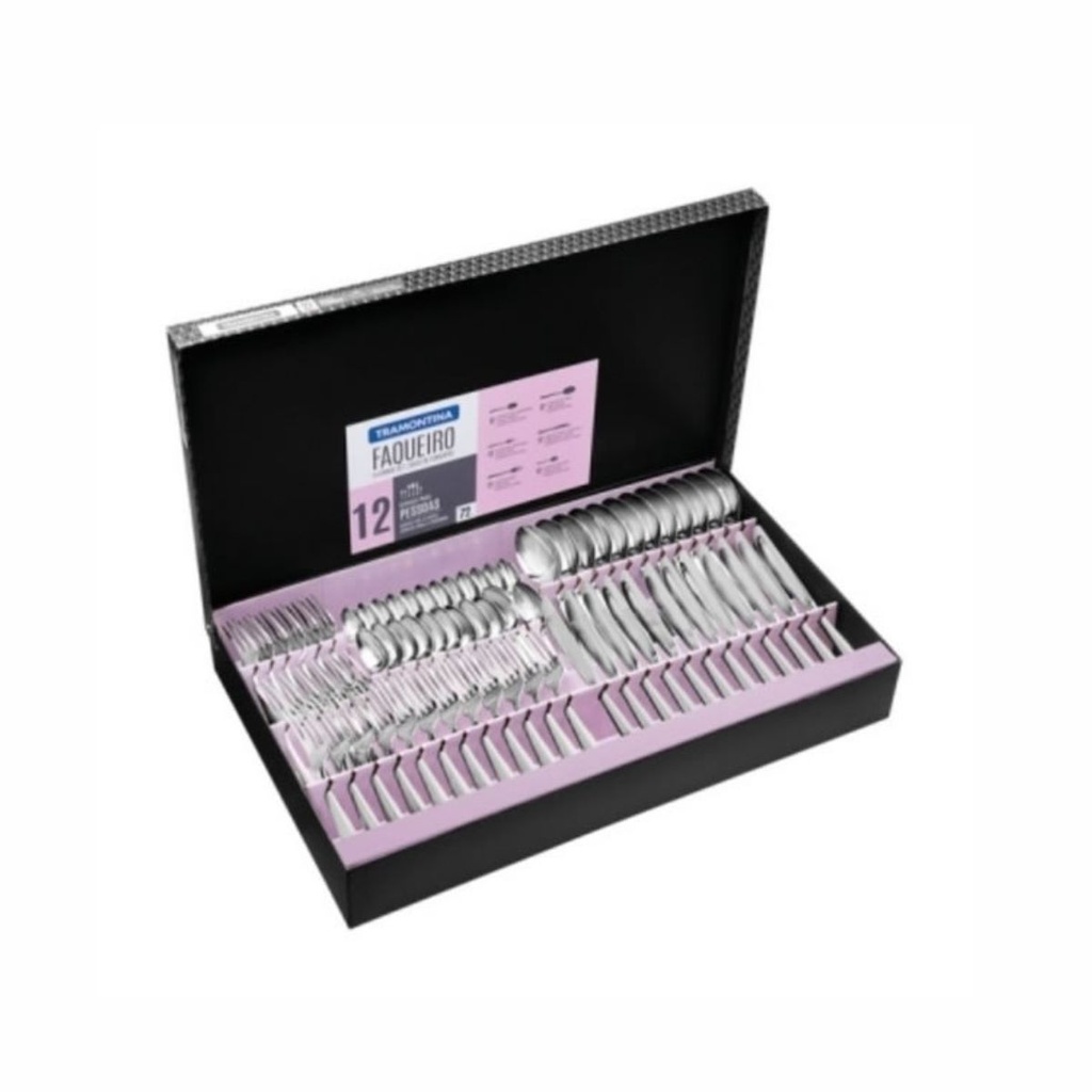 JUEGO DE CUBIERTOS TRAMONTINA 66962/154 PACIFIC 72PZS