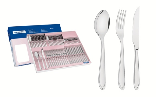 [086-90678] JUEGO DE CUBIERTOS TRAMONTINA 66906/784 LAGUNA 60PZS