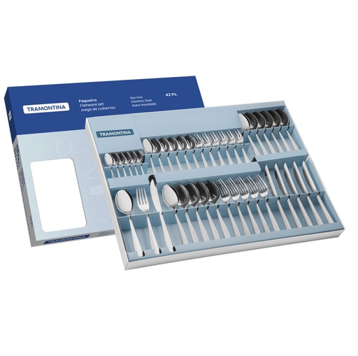 [086-40774] JUEGO DE CUBIERTOS TRAMONTINA 66940/774 ATHENAS 42PZS