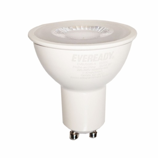 [125-07993] LAMPARA LED EVEREADY EV6U500B-A GU10 6W LUZ BLANCA