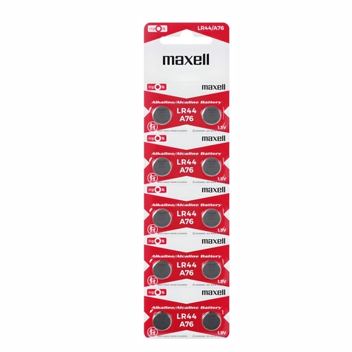 [157-31401] PILA MAXELL LR44/A76 ALCALINA BP10