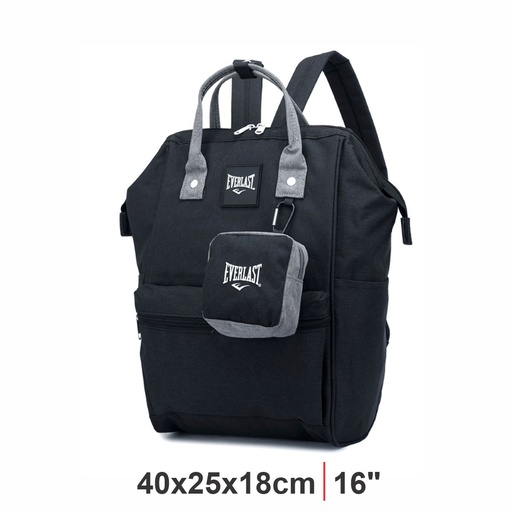 [200-23327] MOCHILA BOCA DE PEZ EVERLAST 22332 NEGRO/GRIS