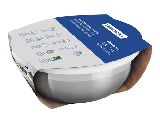 [086-22280] CONTENEDOR TRAMONTINA 61222/280 FREEZINOX REDONDO 28CM