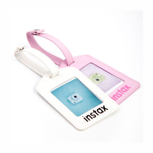 [148-72733] IDENTIFICADOR PARA EQUIPAJE FUJI INSTAX ECO-CUERO ROSA