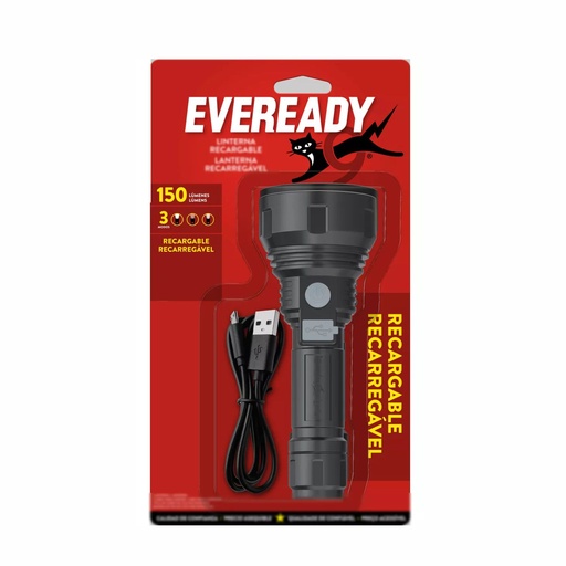 [125-08785] LINTERNA EVEREADY VPHHL4 RECARGABLE 150 LUMENS