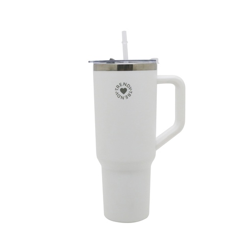 [199-84823] VASO TERMICO TRENDY 18482 1200ML BLANCO CON SORBETE