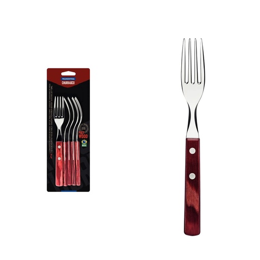 [086-89973] TENEDORES DE MESA TRAMONTINA 21198/716 POLYWOOD 6PZS