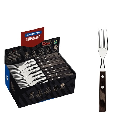 [086-00829] TENEDOR DE MESA TRAMONTINA 21198/918 POLYWOOD 60PZS