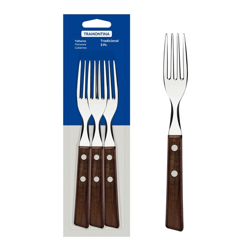 [086-05167] TENEDORES DE MESA TRAMONTINA 22202/300 TRADICIONAL 3PZS