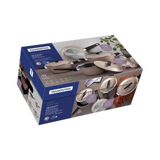 [086-47960] BATERIA DE COCINA TRAMONTINA 28399/341 SPEZIA 4 PZS INDUCCION