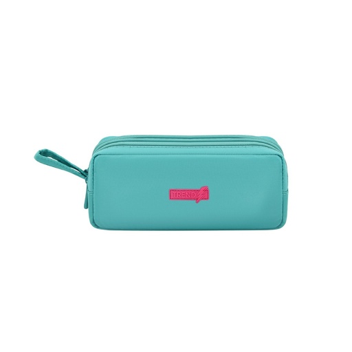 [199-02449] CARTUCHERA TRENDY 30244 AQUA CON FUCSIA TRIPLE