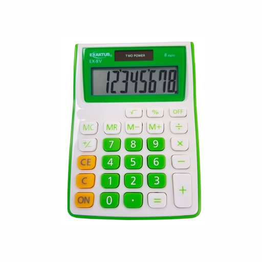 [108-00084] CALCULADORA EXAKTUS EX-8V VERDE