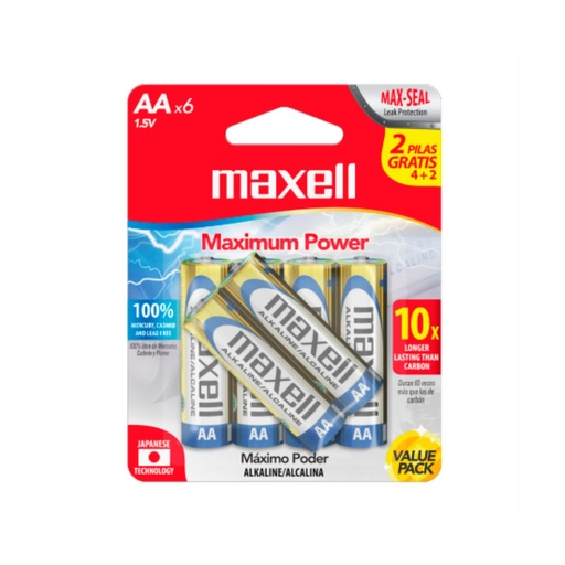 [157-23413] PILA MAXELL AA ALCALINA BP6