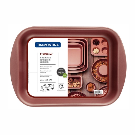 [086-06003] ASADERA TRAMONTINA 27806/003 VERMONT RECTANGULAR 34CM