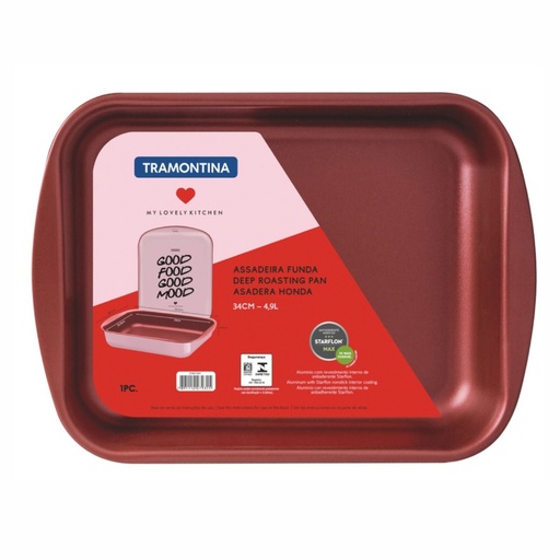 [086-07041] ASADERA TRAMONTINA 27807/041 MY LOVELY KITCHEN RECTANGULAR 34CM