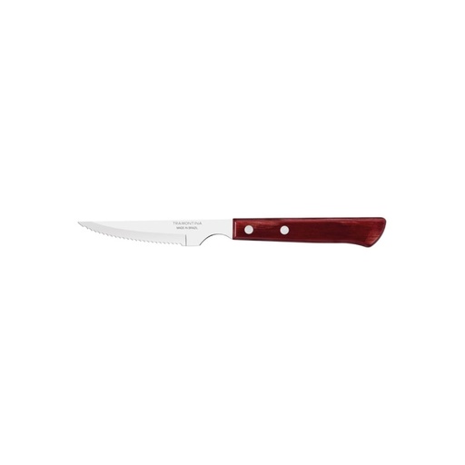 [086-09074] CUCHILLO P/ASADO TRAMONTINA 21109/074 POLYWOOD 12 PZS ROJO