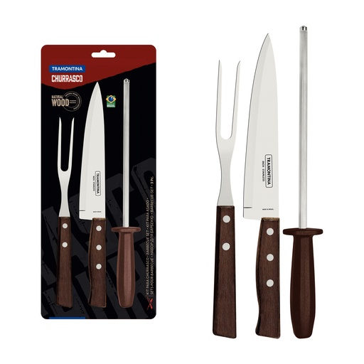 [086-99055] JUEGO P/ASADO TRAMONTINA 22299/055 TRADICIONAL 3PZS