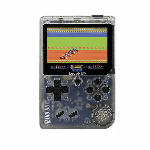 [216-11588] CONSOLA LEVEL UP RETROBOY 8 BITS TRANSPARENTE